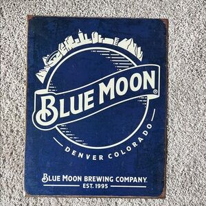 Blue Moon Brewery Wall Art Decor - Metal